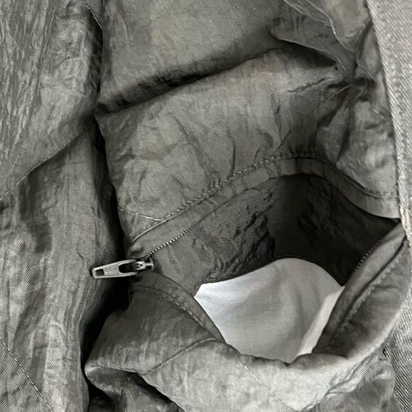 Vintage Eddie Bauer Goose Down Green Quilted Sherpa Shearling Trucker Jacket - Picture 10 of 16